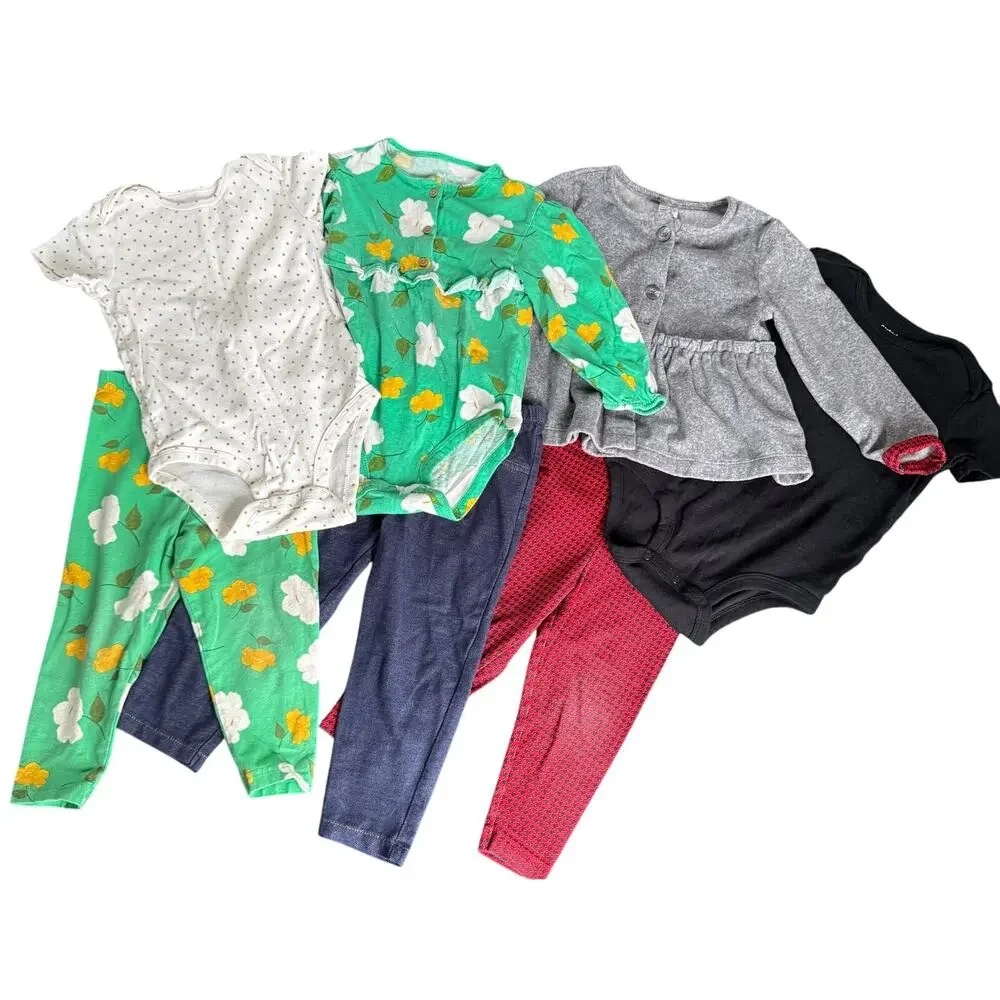 Carter’s Girls 24M Clothing Bundle – Full Outfits & Mix-and-Match (11 Pieces)